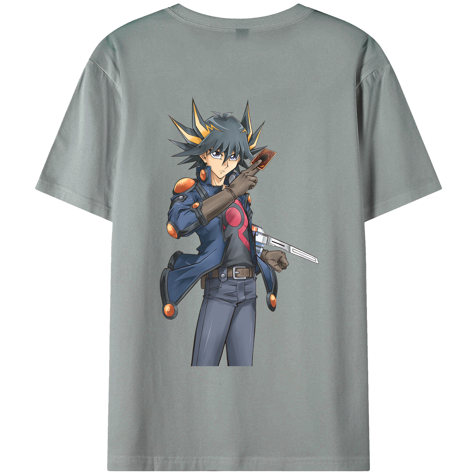 （画像用） 遊☆戯☆王 Yu-Gi-Oh! 綿100％ メンズ半袖Tシャツ（バックプリント） 通気性